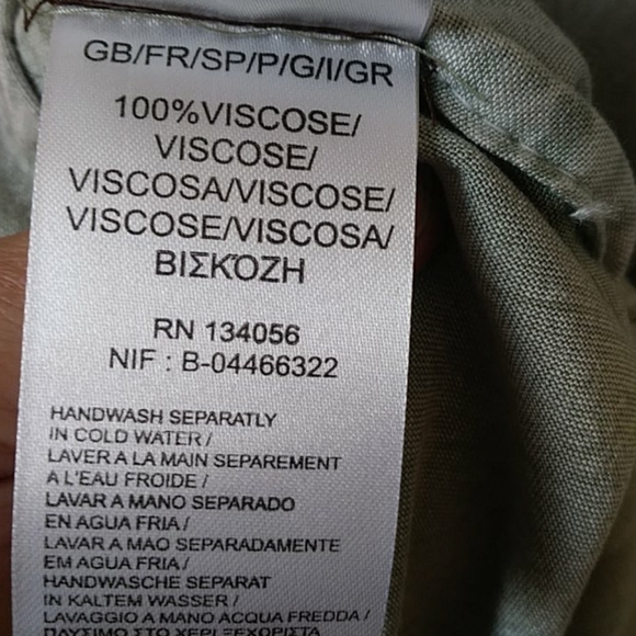 Coline Sage Green Embroidered Tie Back Dress XXL - Picture 7 of 8